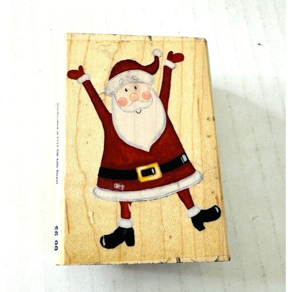 Stampabilities Jolly Santa GR1093 2005 Christmas Holiday Whimsical Whimsy - Picture 1 of 9